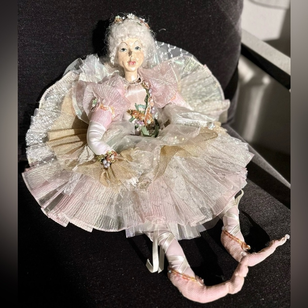 Katherine’s Collection WAYNE KLESKI Porcelain Fairy Doll with Pink & Gold Dress
